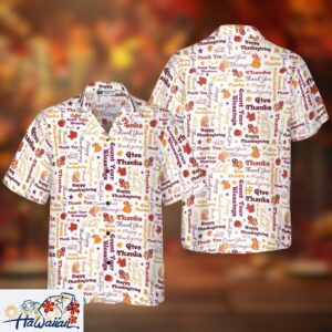 Give Thanks For Thanksgiving Day Hawaiian Shirt Trendy Aloha