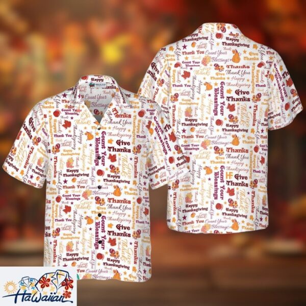 Give Thanks For Thanksgiving Day Hawaiian Shirt Trendy Aloha
