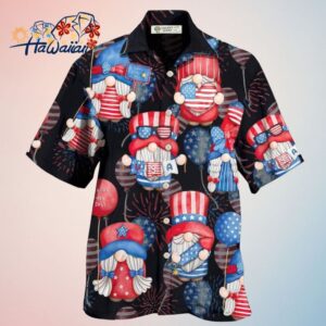 Gnome America Independence Day Fourth Of July Hawaiian Shirt Trendy Aloha Trendy Aloha