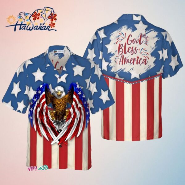 God Bless America 4Th Of July Hawaiian Shirt Trendy Aloha