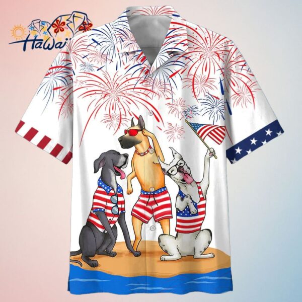 Great Dane Trendy Hawaiian Shirt Independence Is Coming Usa Patriotic Trendy Hawaiian Shirt Tre