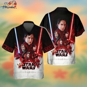Hawaiian Shirt Embellished with Star Wars 3D Chronicles Trendy Aloha 1