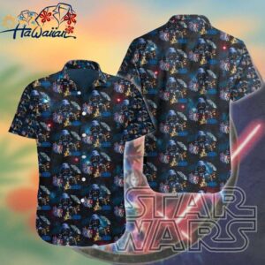 Hawaiian Shirt Portrays the Star Wars Magic in 3D Aesthetics Trendy Aloha 1