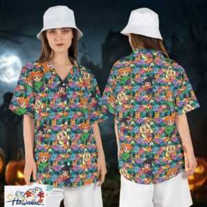 Hocus Pocus Flying Witch Sanderson Sisters Tropical Aloha Tee Trendy Aloha