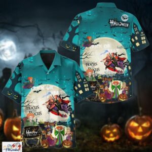 Hocus Pocus Halloween Night Trendy Hawaiian Shirt Trendy Aloha