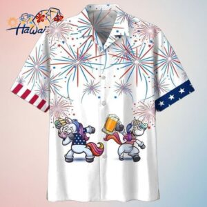 Horse Beer 4Th Of July Hawaiian Shirt Trendy Aloha