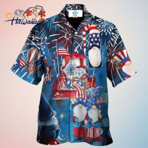 Independence Day Cute Three Trio Gnome 4Th Of July Hawaiian Shirt Trendy Aloha Trendy Aloha