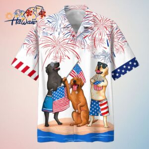 Labrador Trendy Hawaiian Shirt Independence Day Trendy Hawaiian Shirt Usa Patriotic Trendy Hawaiia