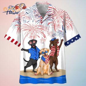 Labrador Trendy Hawaiian Shirts Independence Is Coming Usa Patriotic Trendy Hawaiian Shirt Tren