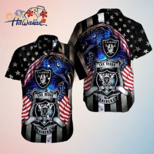 Las Vegas Raiders Hawaiian Shirt Independence Day 4Th Of July Trendy Aloha