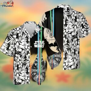 Millennium Falcon Soaring on a Star Wars Hawaiian 3D Shirt Trendy Aloha 1