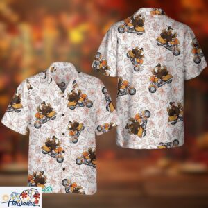 Motorcycle Turkey Thanksgiving Fun Hawaiian Shirt Unisex Gift Trendy Aloha