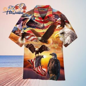 My Patriotic Heart Beats Red White And Blue Flag 4Th Of July Hawaiian Shirt Trendy Aloha