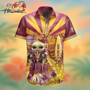 NCAA Arizona State Sun Devils Baby Yoda Hawaiian Shirt Trendy Aloha 1