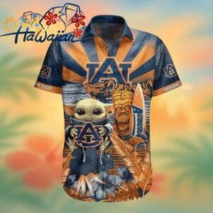NCAA Auburn Tigers Baby Yoda Hawaiian Shirt Trendy Aloha 1