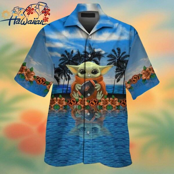 NCAA Oklahoma State Cowboys Baby Yoda Hawaiian Shirt Trendy Aloha 1