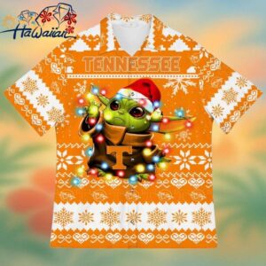 NCAA Tennessee Volunteers Baby Yoda Christmas Hawaiian Shirt Trendy Aloha 1