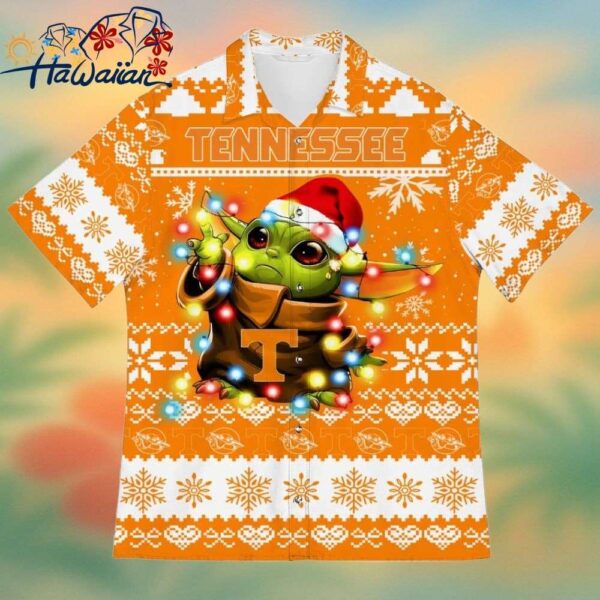 NCAA Tennessee Volunteers Baby Yoda Christmas Hawaiian Shirt Trendy Aloha 1