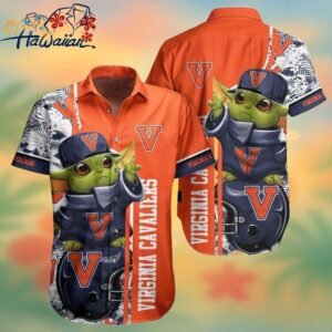 NCAA Virginia Cavaliers Baby Yoda Hawaiian Shirt Trendy Aloha 1