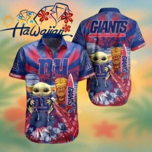 NFL New York Giants Baby Yoda Hawaiian Shirt Trendy Aloha 1