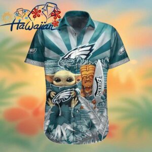 NFL Philadelphia Eagles Baby Yoda Hawaiian Shirt Trendy Aloha 1