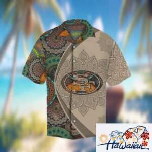 NFL San Francisco 49ers Hawaiian Shirt Mandala Pattern 1