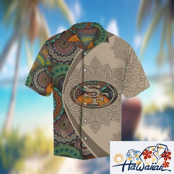 NFL San Francisco 49ers Hawaiian Shirt Mandala Pattern 1