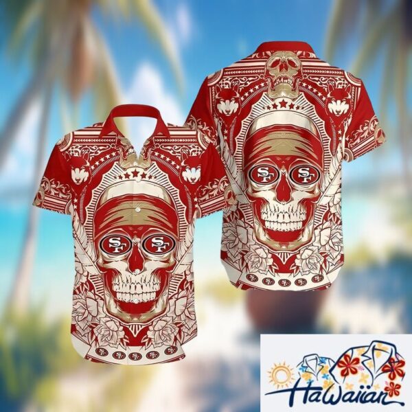 NFL San Francisco 49ers Logo 2024 In Eyes Skull Hawaiian Shirt 1