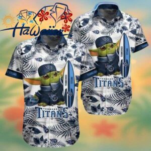 NFL Tennessee Titans Baby Yoda Hawaiian Shirt Trendy Aloha 1
