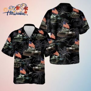 National Guard M60 Tank 4Th Of July Trendy Hawaiian Shirt Patriotic Trendy Hawaiian Shirt For Men