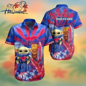 Ncaa Smu Mustangs Baby Yoda Trendy Hawaiian Shirt Aloha Shirt Trendy Aloha 1