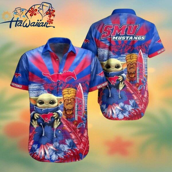 Ncaa Smu Mustangs Baby Yoda Trendy Hawaiian Shirt Aloha Shirt Trendy Aloha 1