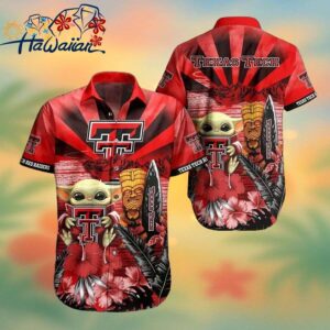 Ncaa Texas Tech Red Raiders Baby Yoda Trendy Hawaiian Shirt Aloha Shirt Trendy Aloha 1