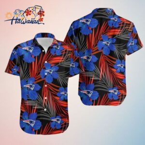New England Patriots 2 Flower Hawaiian Shirt and Shorts Summer Collection Trendy Aloha