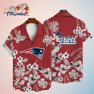 New England Patriots Featured on Hawaiian Shirt Trendy Aloha