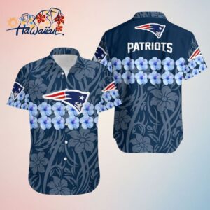 New England Patriots Flower and Logo Hawaiian Shirt and Shorts Summer Collection Trendy Aloha