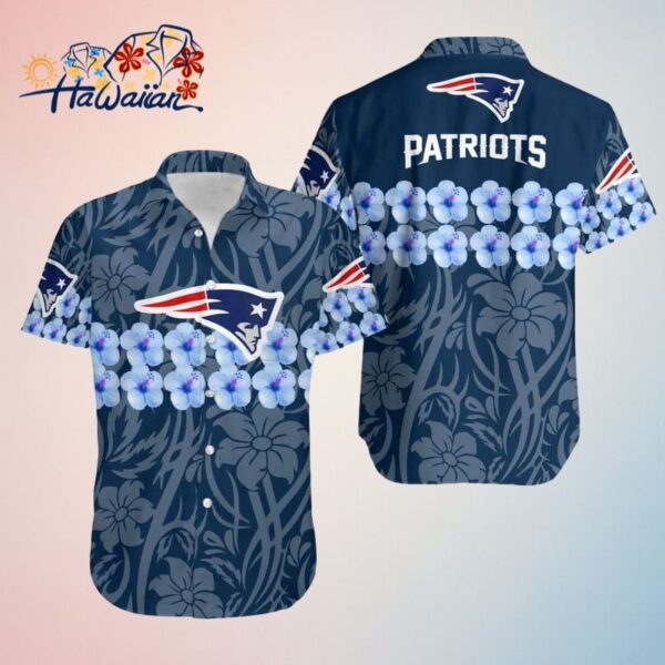 New England Patriots Flower and Logo Hawaiian Shirt and Shorts Summer Collection Trendy Aloha