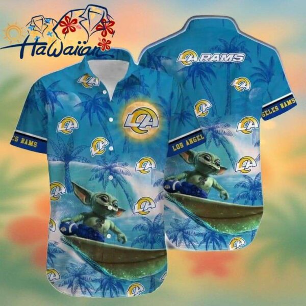 Nfl Los Angeles Rams Baby Yoda Style Hot Trends Summber Trendy Hawaiian Shirt Aloha Shirt Trendy A 1