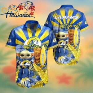 Nfl Los Angeles Rams Baby Yoda Style Hot Trends Summber Trendy Hawaiian Shirt V3 Aloha Shirt Trend 1