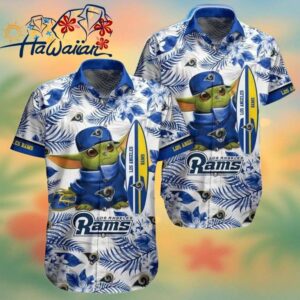 Nfl Los Angeles Rams Baby Yoda Style Hot Trends Summber Trendy Hawaiian Shirt V4 Aloha Shirt Trend 1