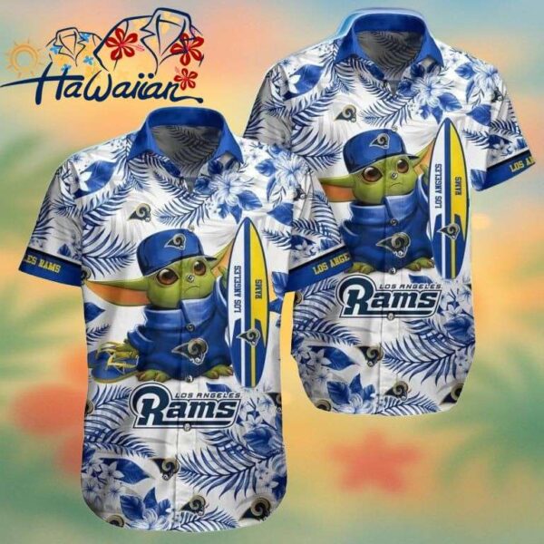 Nfl Los Angeles Rams Baby Yoda Style Hot Trends Summber Trendy Hawaiian Shirt V4 Aloha Shirt Trend 1