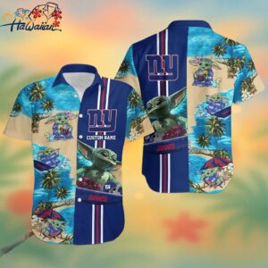 Personalized New York Giants Baby Yoda Hawaiian Shirt Thoughtful Personalized Gift For The Whole F 1