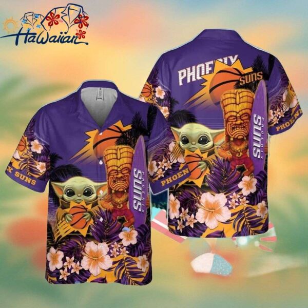 Phoenix Suns Baby Yoda National Basketball Association Hawaiian Shirt Trendy Aloha 1