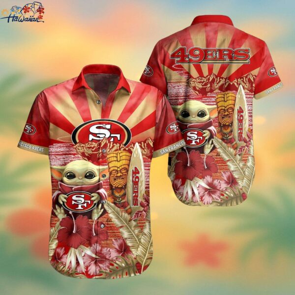 San Francisco 49Ers NFL Baby Yoda Hawaiian 2023 Trendy Aloha 1