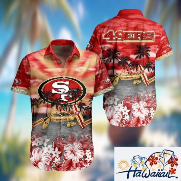 San Francisco 49ers NFL Hawaiian Shirt And Short Tropical Pattern New Hot Trend Summer For NFL Footb