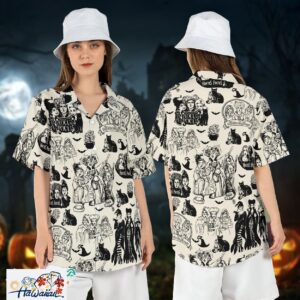 Sanderson Sisters Witchy Hocus Pocus Binx Halloween Aloha Tee Trendy Aloha
