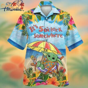Star War Baby Yoda ItS 5 OClock Somewhere Hawaiian Shirt Trendy Aloha 1
