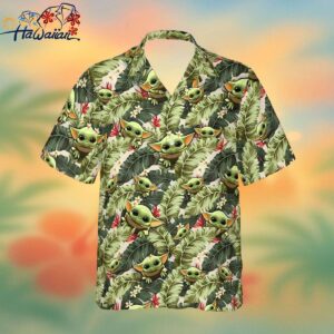 Star Wars Baby Yoda Forest Hawaiian Shirt Ideal Gifts Trendy Aloha 1