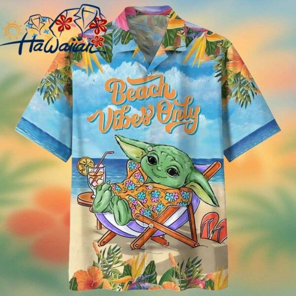 Star Wars Disney Baby Yoda Beach Vibes Only Hawaiian Shirt Trendy Aloha 1