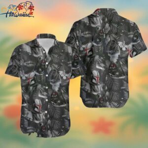 Star Wars Exotic Black Tropical Print Casual Hawaiian Summer Shirt Trendy Aloha 1